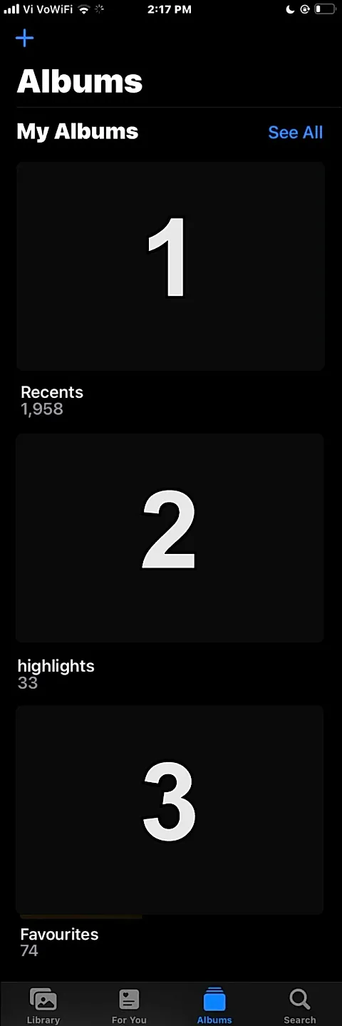 🌙 Albums Night Mode